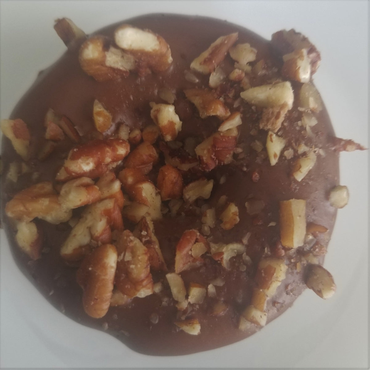 LoCa Chocolate Donut with Chopped Pecans (Calories 330 Net Carbs 3