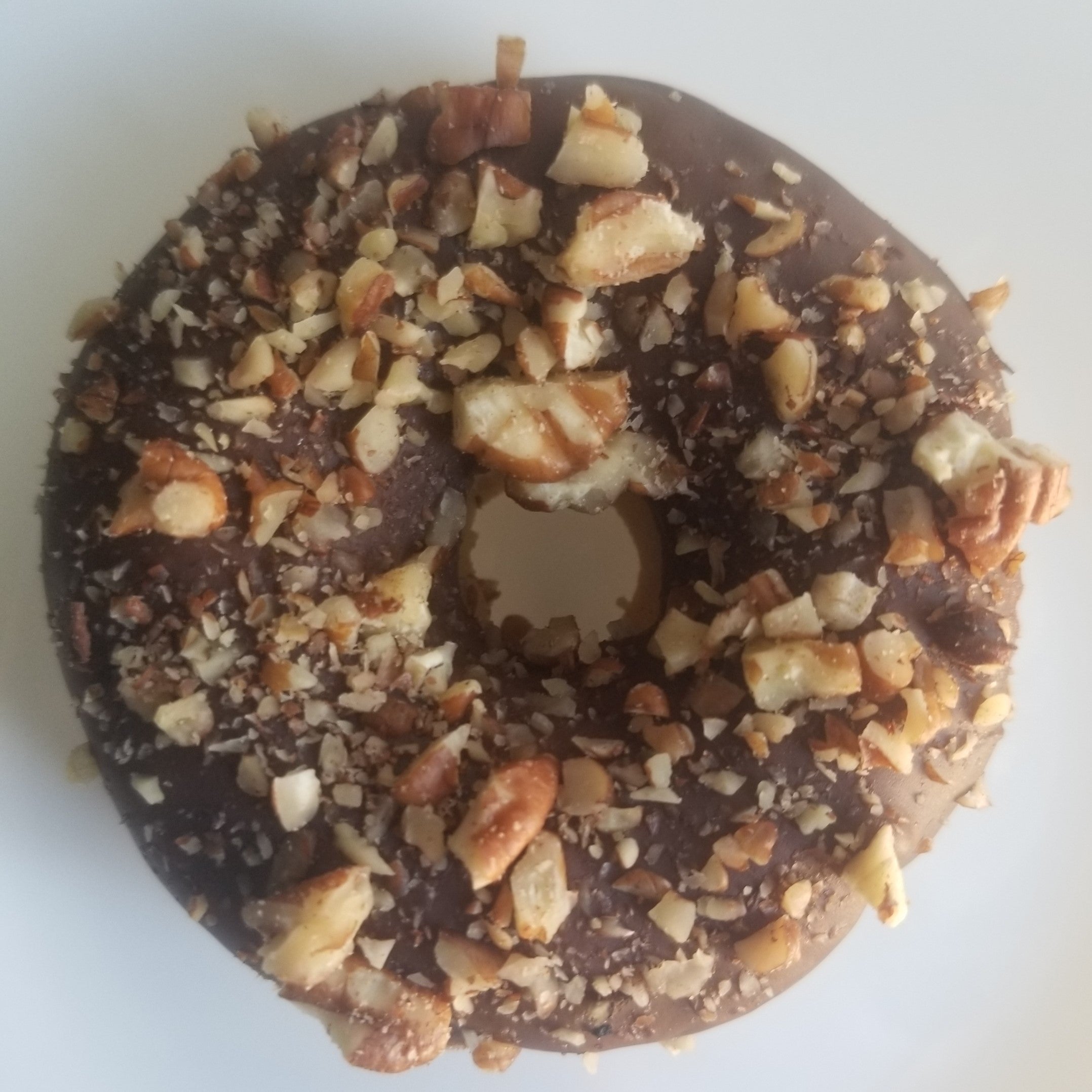 Lo-Ca Plain Donut with Chopped Pecans (Calories 378 Net Carbs 2)